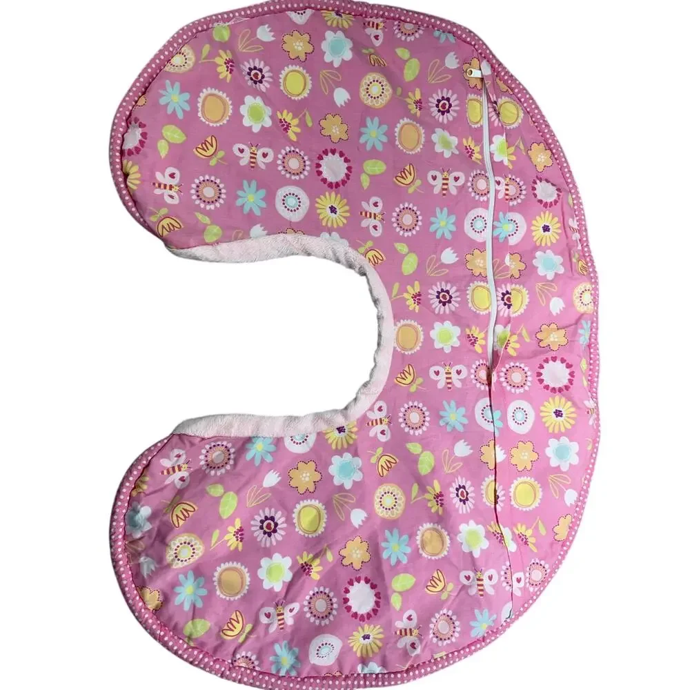 2 Boppy nursing pillow pink covers